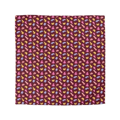 Crimson Axolotls Microfiber Duvet Cover