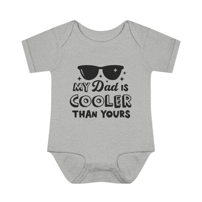 My Dad is Cooler Than Yours Baby Rib Bodysuit