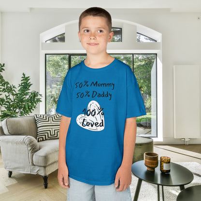 50% Mommy 50% Daddy 100% Loved Kids Heavy Cotton™ Tee