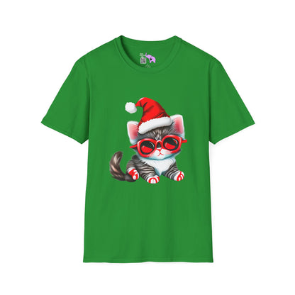 Santa Kitten Adult T-shirt