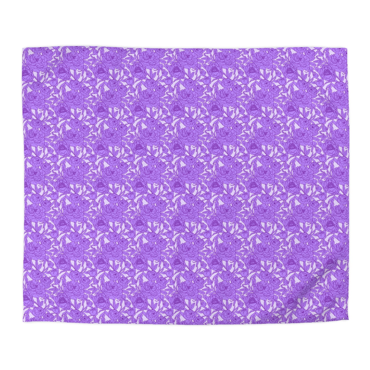 Lavender Peony Symphony Microfiber Duvet Cover