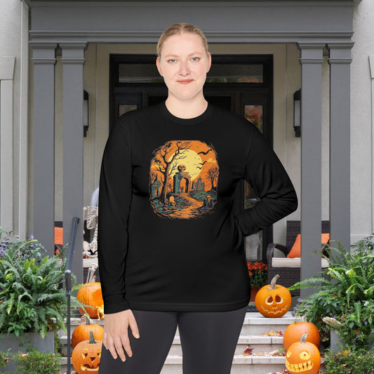 Creepy Cemetery 3 Adult Long Sleeve Tee