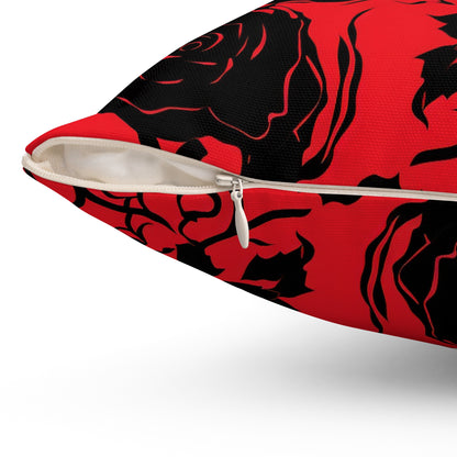 Crimson Masquerade Throw Pillow