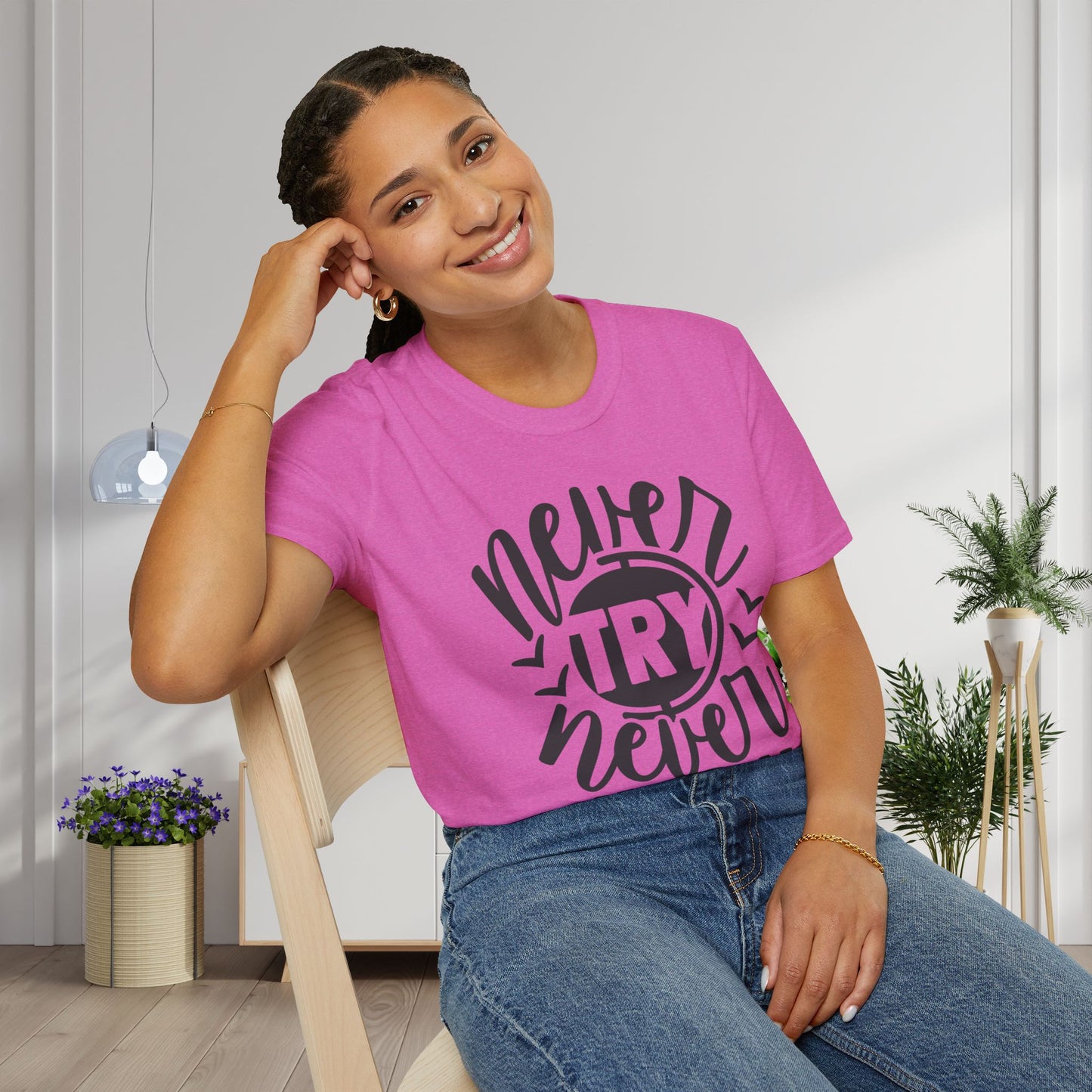 Never Try Never Know Adult T-shirt