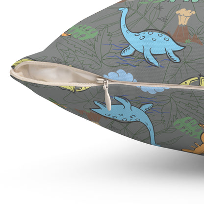 Prehistoric Playtime Throw Pillow
