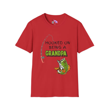 Hooked On Being A Grandpa Adult T-shirt