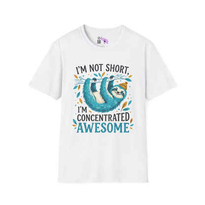""I'm Not Short I'm Concentrated Awesome (Sloth on Branch) Adult T-shirt