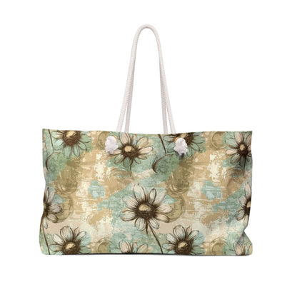 Worn Meadow Daisies Weekender Bag