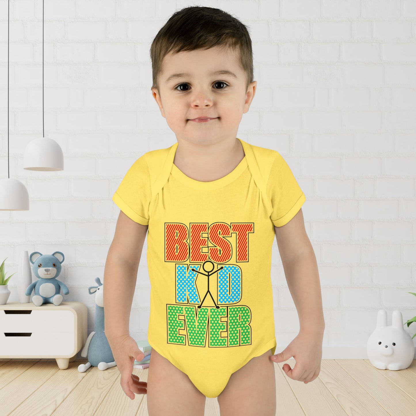 Best Kid Ever (Colorful) Infant Baby Rib Bodysuit