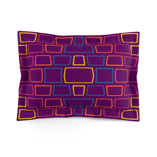 Purple Brick Wall Microfiber Pillow Sham