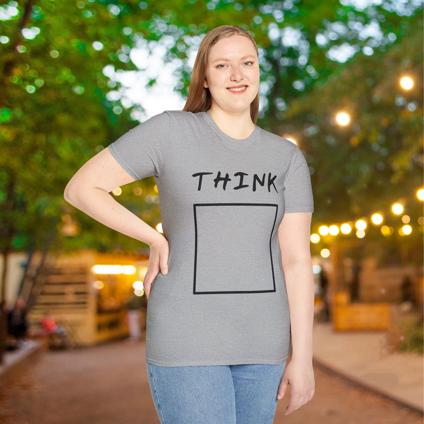 THINK (Outside the Box) Adult T-shirt