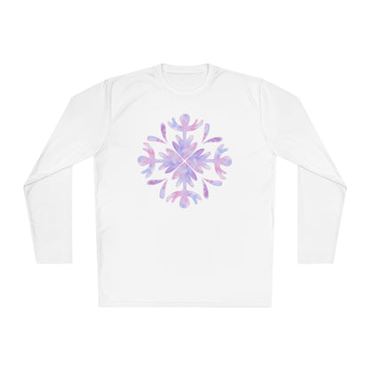 Large Snowflake 3 Adult Long Sleeve Tee