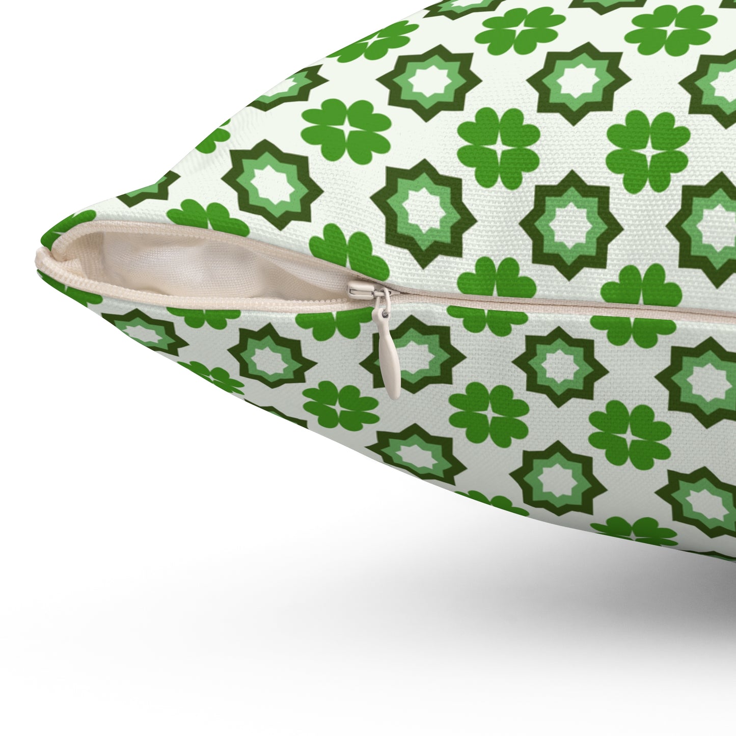 Emerald Star Garden Throw Pillow