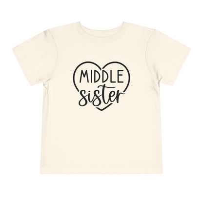 Middle Sister (Heart) Toddler Tee