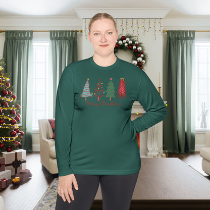 Merry Christmas Trees Adult Long Sleeve Tee