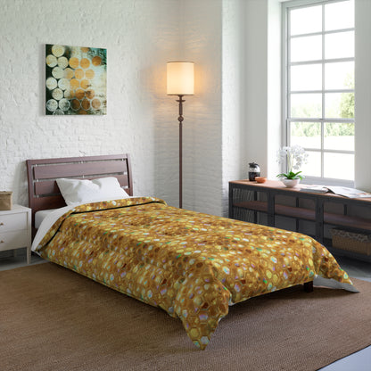 Golden Prism Grid Comforter