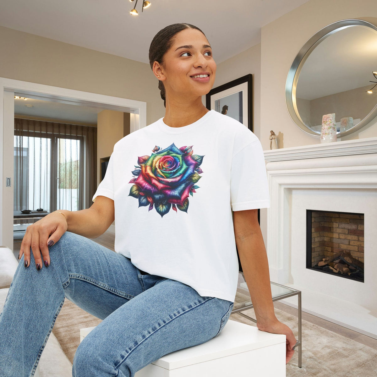 Colorful Rose Women's Boxy Tee