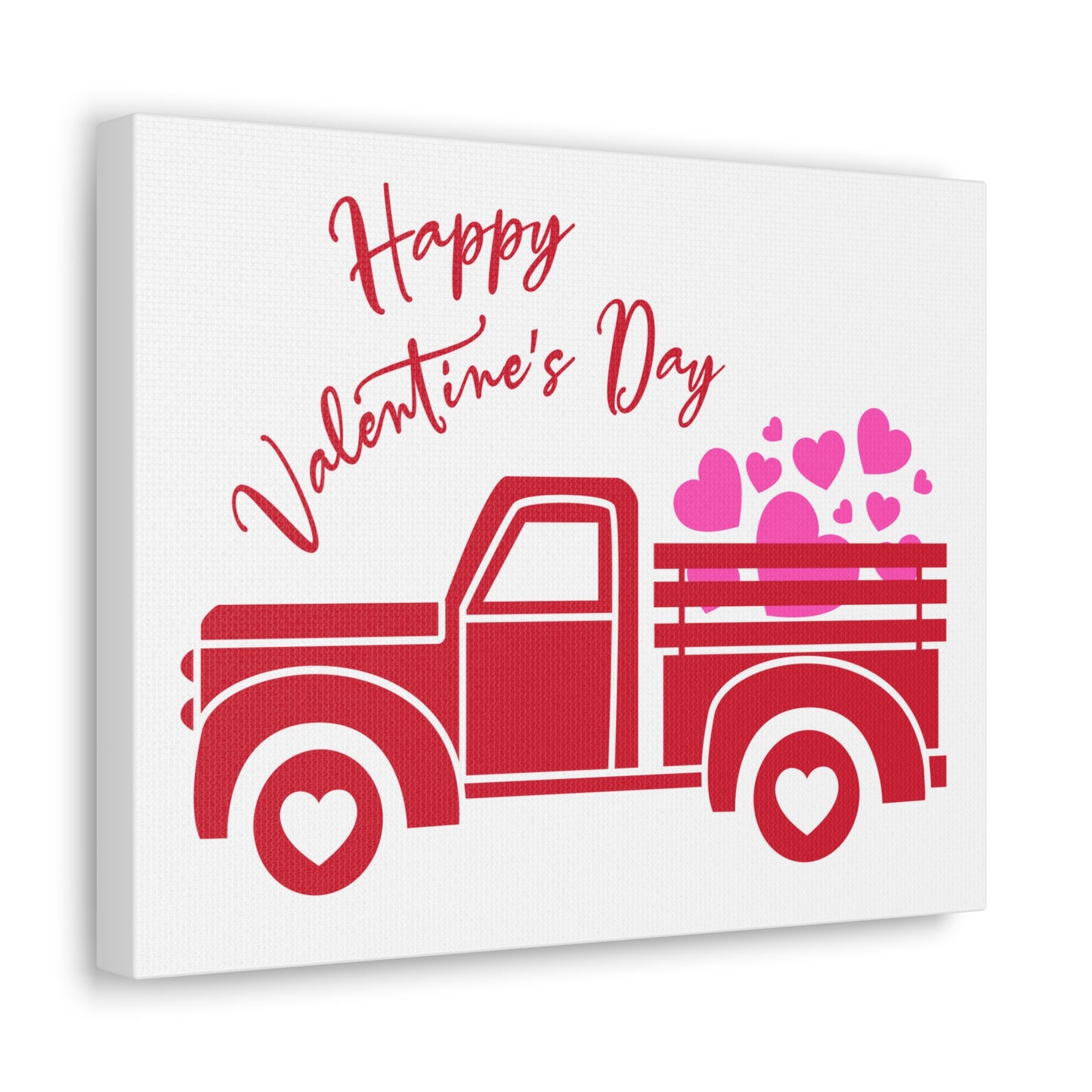 Happy Valentine's Day Classic Truck Canvas Horizontal Wraps w/o Frame