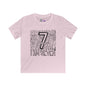 I Am Seven Typography Youth Softstyle Tee