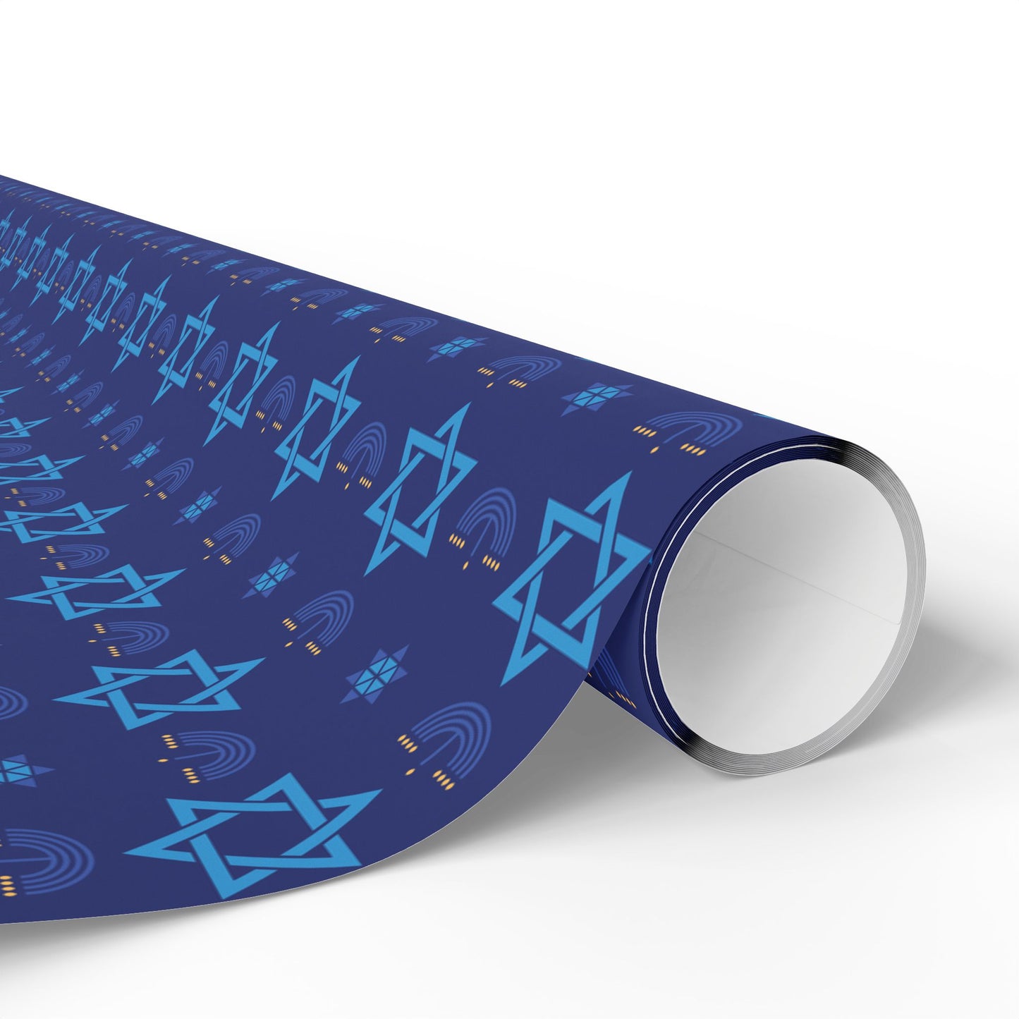 Menorah/Star of David 3 Hanukkah Wrapping Paper