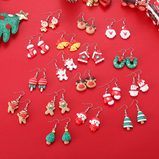 Cartoon Christmas Character Earrings