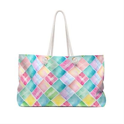 Watercolor Weave Weekender Bag