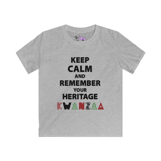 Keep Calm and Remember Your Heritage Kwanzaa Youth Softstyle Tee