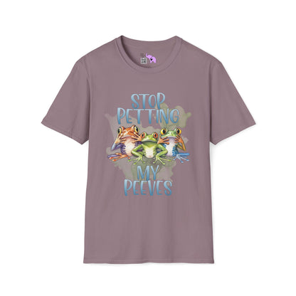 Stop Petting My Peeves (Frogs) Adult T-shirt