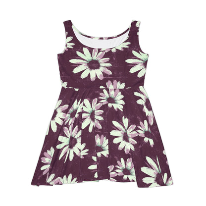 Purple Tide Petals Women's Skater Dress