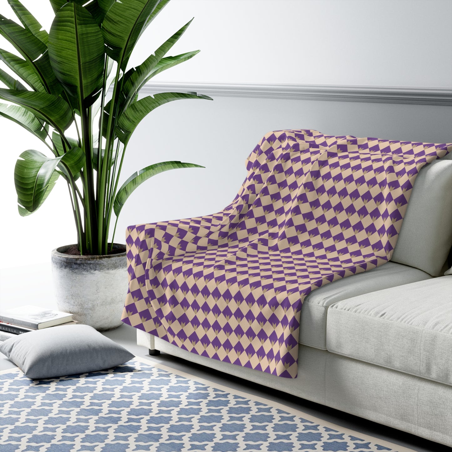 Diamond Bloom-Amethyst & Cream Basic Bedding Set