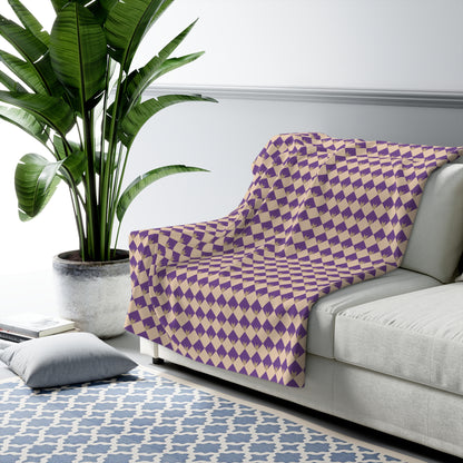 Diamond Bloom-Amethyst & Cream Basic Bedding Set