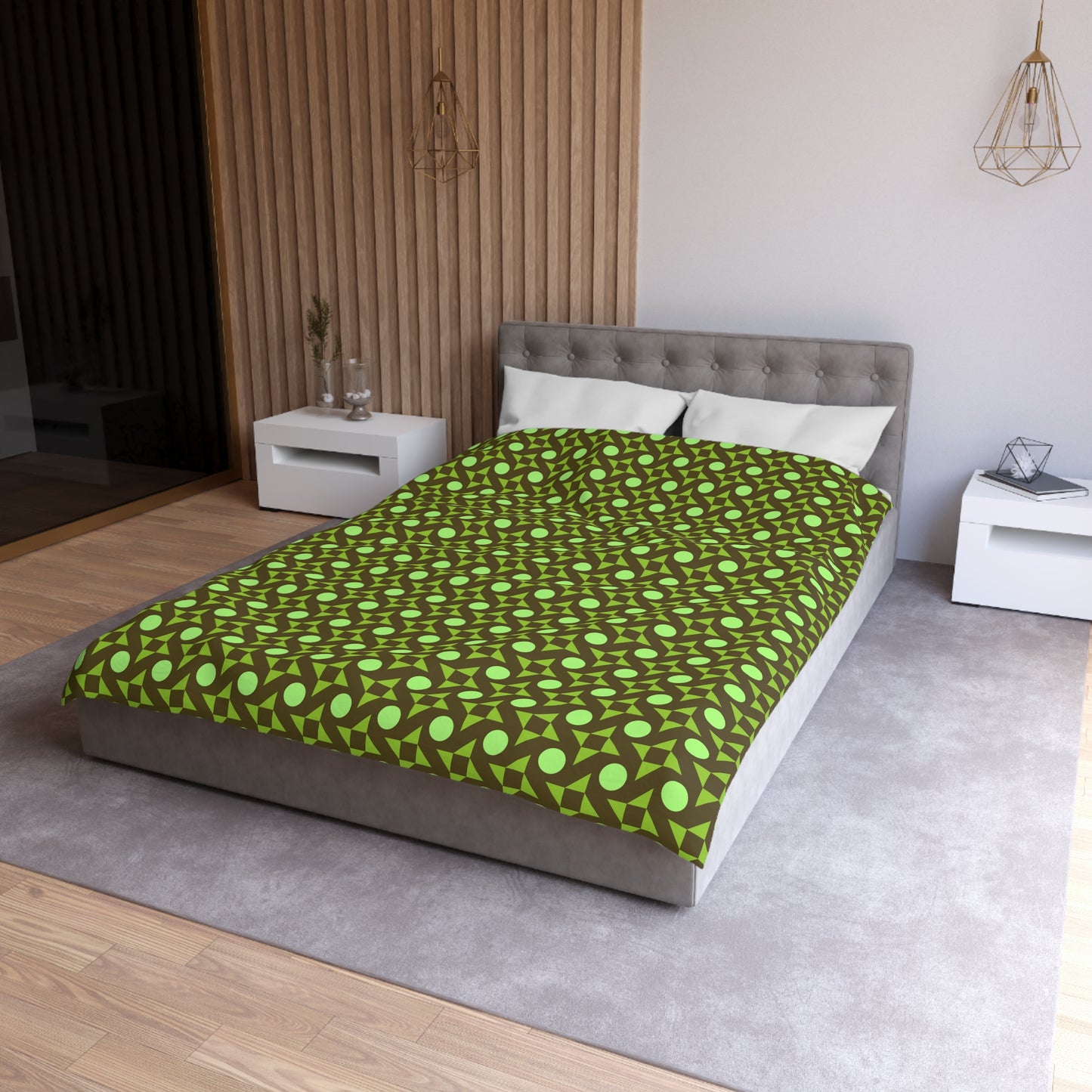 Pistachio Pinwheels Microfiber Duvet Cover