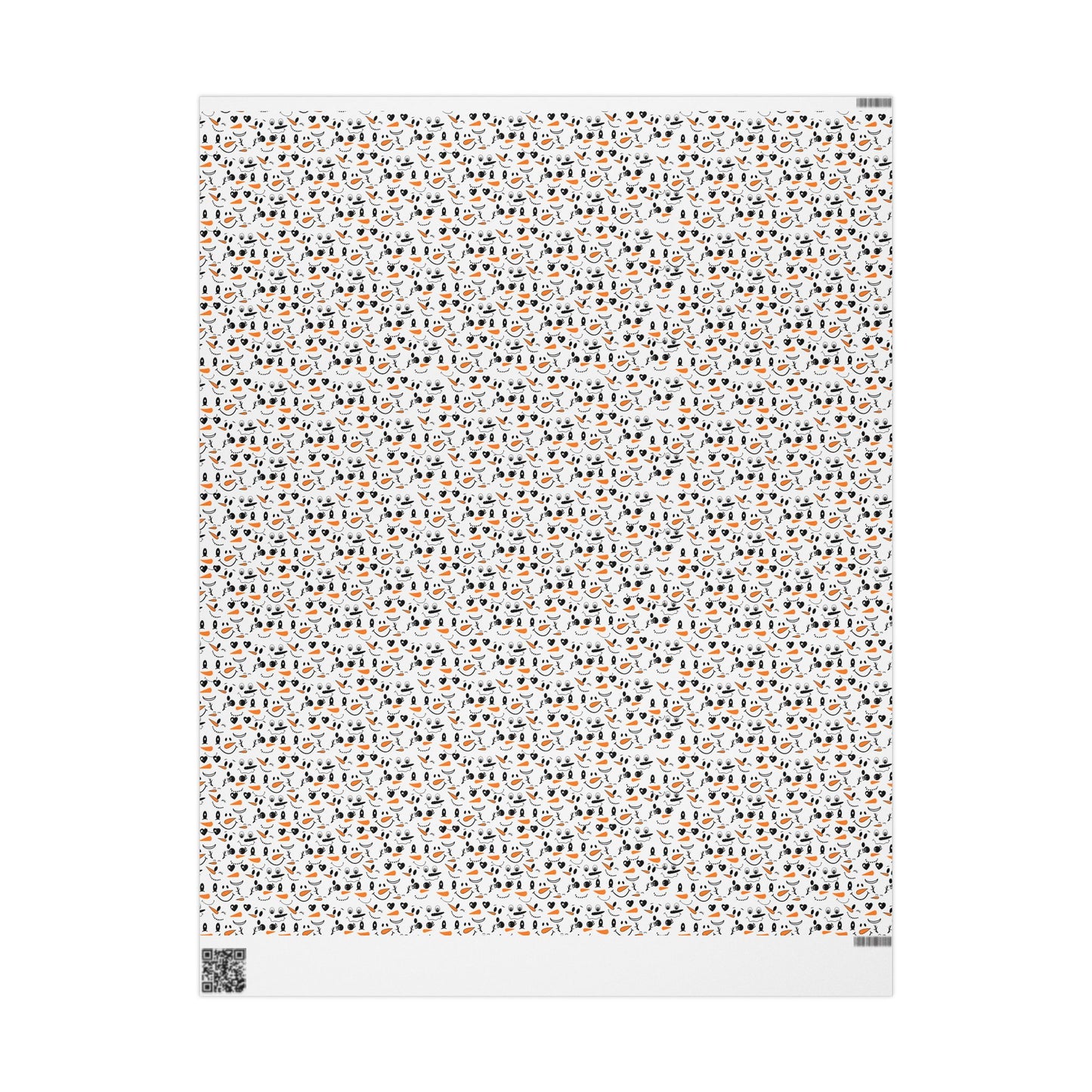 Cute Snowman Faces Wrapping Paper