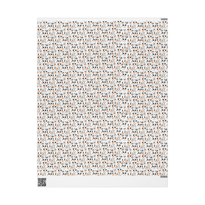 Cute Snowman Faces Wrapping Paper