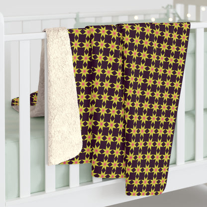 Golden Radiance Sherpa Fleece Blanket