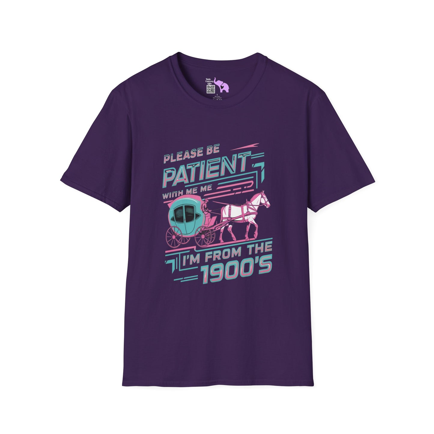 Please Be Patient With Me I'm From The 1900's (Colorful Retro) Adult T-shirt