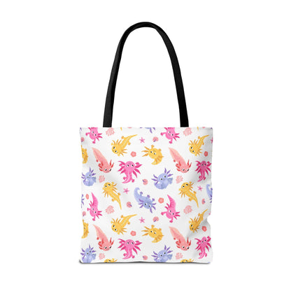 Axolotl Whimsy Canvas Tote Bag