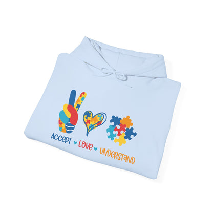 Accept Love Understand (Autism) Heavy Blend™ Hooded Sweatshirt
