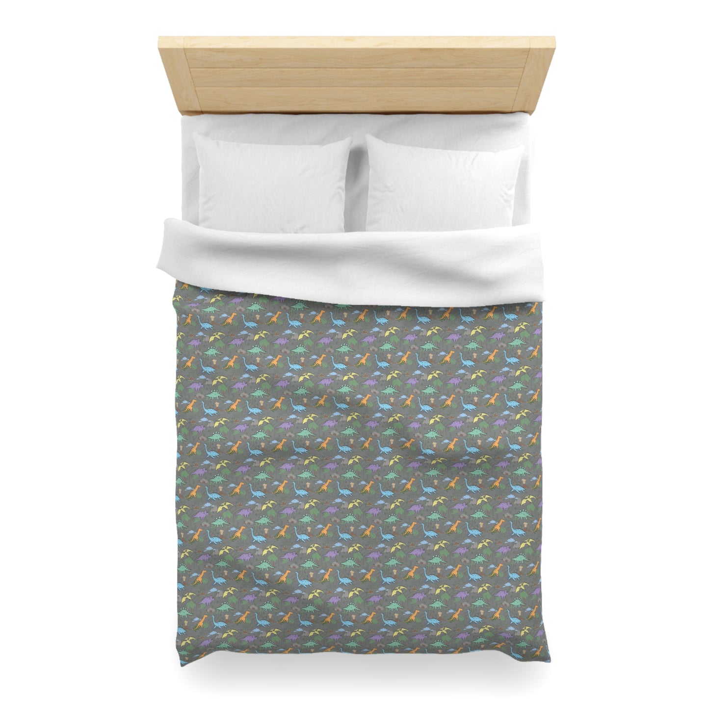 Prehistoric Playtime Microfiber Duvet Cover