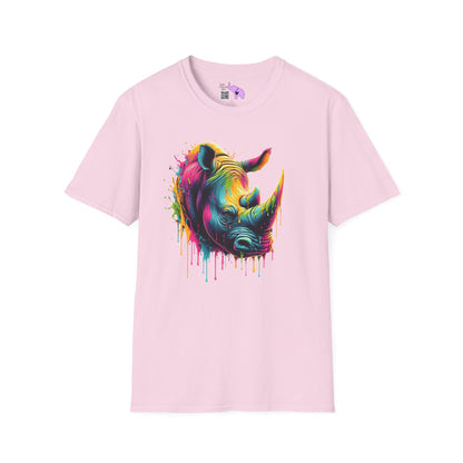 Colorful Rhino Adult T-shirt