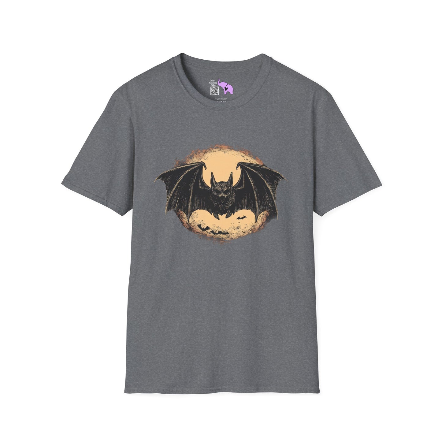 Bat Over Moon Adult T-shirt