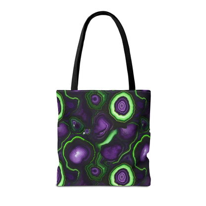 Amethyst & Lime Fracture Canvas Tote Bag