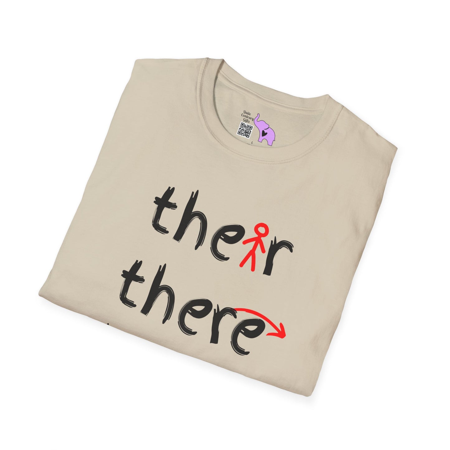 Their There They're Grammar Adult T-shirt