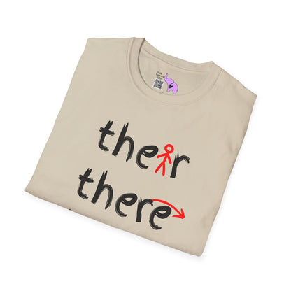 Their There They're Grammar Adult T-shirt