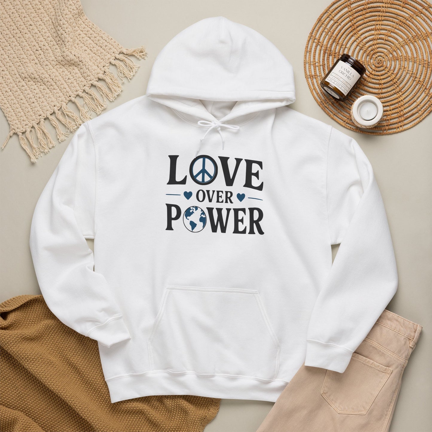 ""When the Power of Love Overcomes the Love of Power, the World Will Know Peace Heavy Blend™ Hooded Sweatshirt