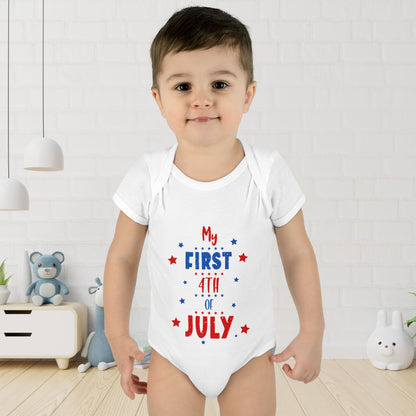 My First 4th of July Baby Rib Bodysuit