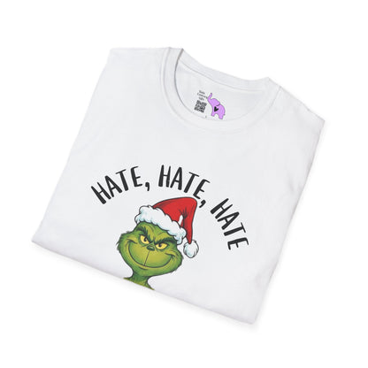 Hate, Hate, Hate, Double Hate, Loathe Entirely-Grinch Adult T-shirt