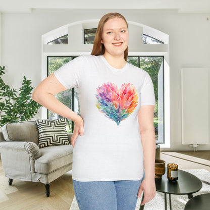 Feathery Heart Adult T-shirt
