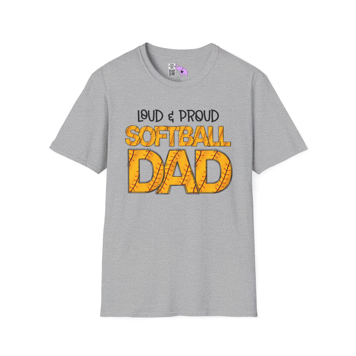 Loud & Proud Softball Dad Adult T-shirt