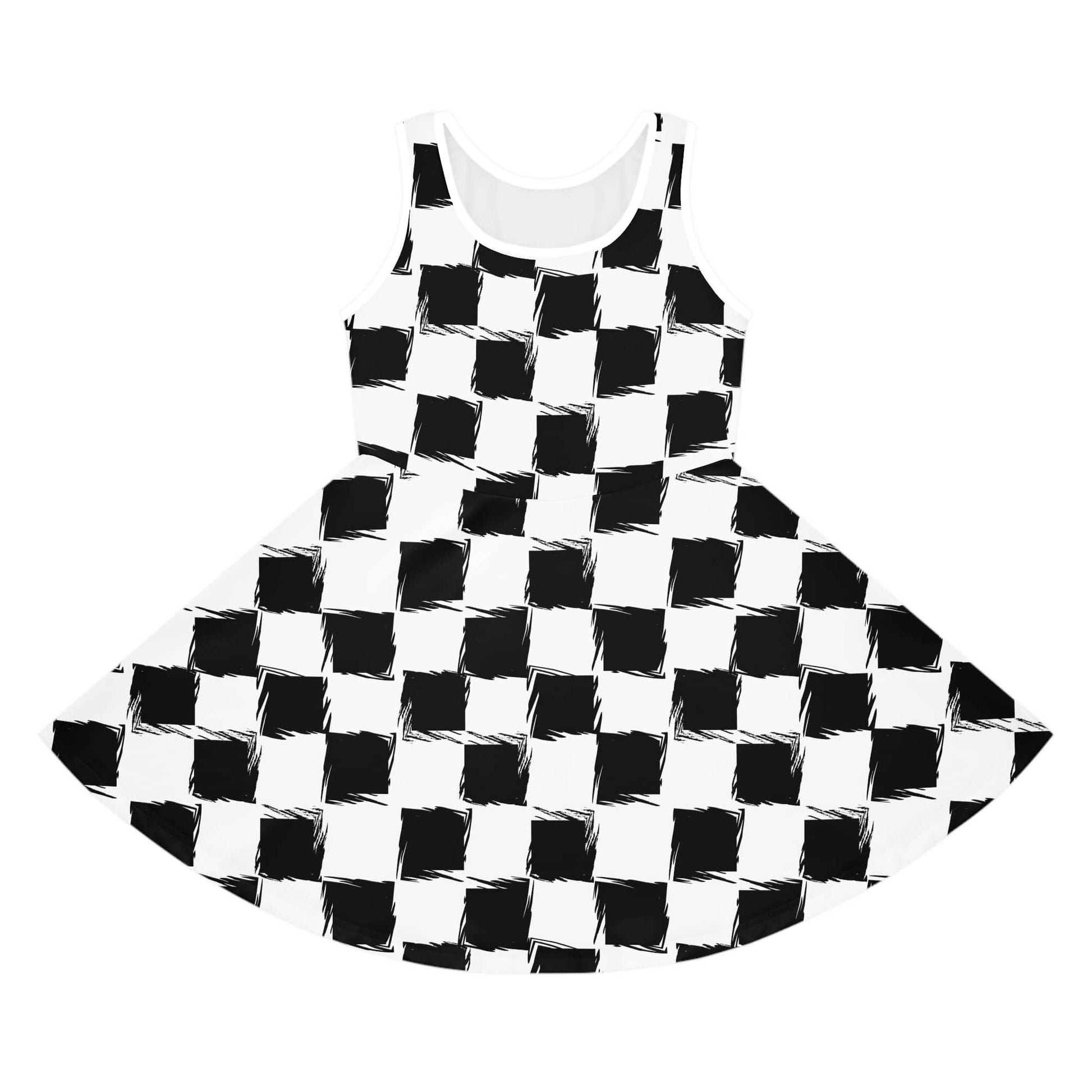Distorted Check Girls' Sleeveless Sundress
